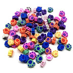 100 Pcs Polymer Clay Beads Mixed Heishi Spacer Beads Supplies for DIY Bracelet Earring Necklace Jewelry Making (Dog Paw) - color: Dog Paw