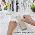 LUSTEMBER 330 Feet Satin Nylon String, 1 mm Silky Smooth Durable Nylon Cord for Jewelry Making, Bracelets, Beading, Necklaces, Macrame, Kumihimo, Rattail, and Chinese Knot Craft - size: White