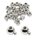 20Pcs Silver Crimp Beads 18K Silver Plated Brass Rondelle Spacer Beads 3mm for DIY Bracelet Necklace Jewelry Making - color: Silver, Round