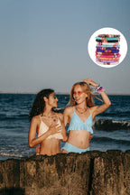 12pcs Friendship Bracelets Beaded Bracelets Heishi Bracelet Cute Bracelets Stack Vinyl Clay Disc Bead Surfer Stretch Summer Beach Bracelets For Women Preppy Bracelets - color: A