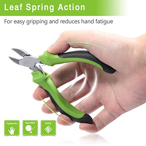 SPEEDWOX Mini Diagonal Cutting Pliers 4-1/2 Inches Small Wire Cutters Mini Precision Plastic Nippers Professional Hand Tool for Jewelry Makinging Beading Hobby Craft DIY - style: Diagonal Pliers