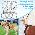 Anezus 100Pcs Key Chain Clip Hooks Swivel Lanyard Snap Hook Keychain Hooks for Lanyard Key Rings Crafting