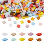 Pandahall 400pcs Acrylic Tila 2-Hole Seed Beads - Flat Square, 5x5mm Opaque Acrylic Spacer Loose Beads (10 Colors) for DIY Craft Multi-Strand Bracelet, Necklace, Earring Making - color: Mix 10 Colors, 400pcs