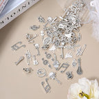 Charms for Jewelry Making Bulk Antique Silver Tibetan Alloy Pendants Love Word for Earring Bracelet Necklace - style: Music