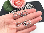ALIMITOPIA 40pcs Infinity Hope Symbol Connectors Charms Pendants for DIY Necklace Bracelet Jewelry Making Accessories(Antique Silver) - color: Infinity Hope Symbol - Antique Silver