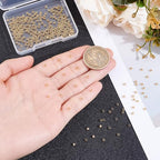 Beebeecraft 300Pcs 2.5mm Round Crimp Beads Real 14K Gold Filled Brass 1.6mm Hole Metal Rondelle Crimp Spacer Beads for Jewelry Making Necklace Bracelets Earring DIY Crafts - size: 2.5mm