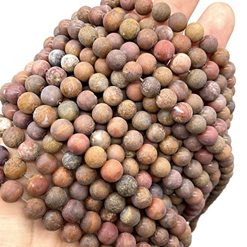 ABCGEMS Velvet-Matte-Finished Mexican Aqua Nueva Agate Beads (Enhance The Stone's Inherent Texture and Nature Hues with a Non-Glare Aesthetic) Smooth Round 8mm (Non-Shiny) - color: Aqua Nueva Agate (From Chihuahua City, Mexico)