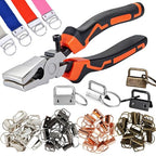Key Fob Hardware Set with Pliers Tool, 60 Pieces 1 Inch Lanyard Hardware, 4 Colors for Keychain and Wristlet Clamp Supplies（silver, black, gold,antique bronze） - color: 60 Pcs