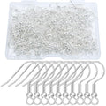 240 Pcs Earring Hooks,Hypo-allergenic Fish Earring Hooks,Jump Rings Jewelry Findings Making Kit for Jewelry Making Featuring Ball and Coil Tips(Silver)
