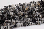 Natural Chip Stone Beads Black Rutilated Quartz 5-8mm About 400 Pieces Irregular Gemstones Healing Crystal Loose Rocks Bead Hole Drilled DIY for Bracelet Jewelry Making(5-8mm, Black Rutilated Quartz) - color: Black Rutilated Quartz