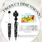 Tondiamo 45 Pcs Full Rhinestone Beadable Pens Bulk Set 15 Glitter Diamond Pens with Cards & Bags Fancy Beaded Pen for Beads DIY Cute Journalling Bling Ballpoint Craft Making(Full Diamond) - style: Full Diamond
