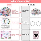 180 Pcs Charm Bracelet Making Kit for Girls, Unicorn Mermaid Crafts Gifts Set Charm Bracelets Kit DIY Arts & Crafts Making Supplies with Beads, Pendant, Bracelets, Necklace Cords Gift for Teens Girls