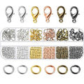 BOYIVI 6 Colors 1020PCS Jewelry Making Accessories Set with 120PCS Lobster Claw Clasp & 900PCS Open Jump Rings for DIY Bracelet Necklaces