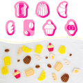 Xaekicr Breakfast Food Polymer Clay Cutters Set – 7pcs Bread Cupcake Egg Coffee Designs Clay Cutters for Polymer Clay Jewelry Making – Cute Clay Molds and Clay Tools for Mini Food Earrings - color: B color