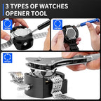 XOOL 210 PCS Watch Repair Kits, Including Watch Battery Change Kit, Watch Case Opener, Link Remover, Spring Bar Tools, Screwdrivers, and Portable Carrying Case with Instruction Manual - color: 210pcs BLUE