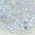 450Pcs Acrylic Beads AB Crystal Star Beads Heart Beads for Jewelry Making DIY Bead Bracelet Necklace Earrings(Transparent White) - color: Transparent White