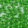 100pcs 12mm Acrylic Crystal Beads, Faceted Rondelle Acrylic Spacer Beads for Wind Chimes Bracelet Necklace Earring Keychain Jewelry Making DIY Crafts(Green) - color: Green, size: 12mm