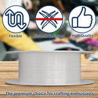 Soft Flex Econoflex Hobby Beading Wire - Flexible Stainless Steel Wire for Crafting - 7 Strand 0.19 30 Ft - style: Snow White