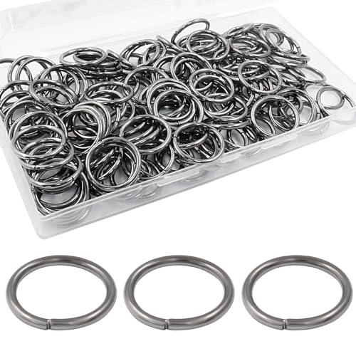 Litoexpe 20mm Open Jump Rings 150 Pcs with a Box, 2mm Thickness Rings Connectors for Necklace Bracelet Jewelry Making (Gun Black) - color: Gun Black