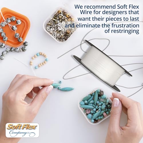 Soft Flex 49 Strand Beading Wire - Medium 0.19 Diameter - 100 Feet Nylon Design Wire - style: White Quartz