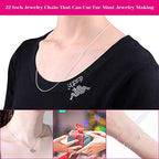 Necklace Chain for Jewelry Making, Selizo 30 Pack Chains Necklace Bulk Silver Plated Necklace Chains for Necklace Jewelry Making, 1.2 mm (22 Inches) - size: 22 Inches