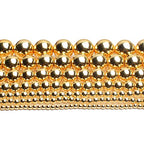 Song Xi 18K Gold Hematite Beads Round Loose Beads for Jewelry Making DIY Bracelets and Necklaces 6mm/60pcs - color: 18k gold, size: 6mm