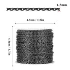 66 Feet Gunmetal Stainless Steel Cable Chains Bulk, 1.5mm 304 Stainless Steel Black Flat Cable Links Chain Roll Spool for Jewelry Making DIY Craft - color: Black, size: 1.5mm width