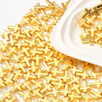 300pcs Cross Beads 12 * 16mm Golden Cross Beads Crosses Spacer Bead Bulk for DIY Crafting Necklace Bracelet Jewelry Making Keychain (Golden) - color: golden