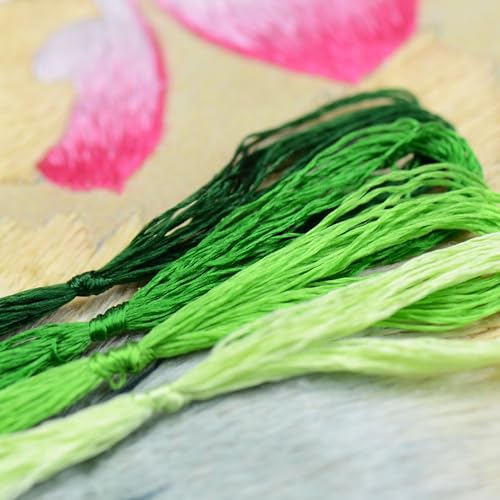 4 Skeins Mulberry Silk Floss Embroidery Thread Floss-Cross Stitch Threads China Silk Woven Jewelry Threads DIY Sewing Kits (01) - color: 01