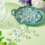 50Pcs Clear Faceted Teardrop Crystal Beads Electroplate Water Drop Glass Beads Top Drilled Teardrop Spacer Bead Waterdrop Chandelier Charms for DIY Earring Bracelet Necklace Jewelry Making - color: Clear