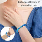 ANAYA AGATE Energy Protection Crystal Handmade Adjustable Bead Bracelet Perfect for Men, Women’s Christmas Gift - Gemstone Healing Stretch Bracelet Pulsera Para Hombre Mujer Stocking Stuffer - color: Lace Agate Blue