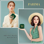 Parima Back to school Plush Velvet Jewelry Box - Personalized Monogram Travel Jewelry Case Organizer Jewelry Boxes for Women Birthday Mom Friends Teen Girls Teenage Gifts Idea - Letter C, Green - size: C