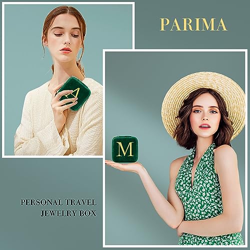 Parima Gifts for Her - Birthday & Valentine's Gifts, Personalized Jewelry Box - Travel Case with Letter H, Green - size: H