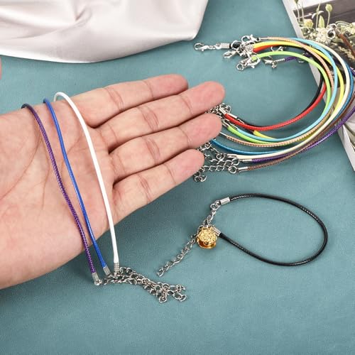 MECCANIXITY 10 PCS Dark Purple Bracelet Cord,9" Adjustable Friendship Bracelet 2mm Waxed Polyester Cord with Lobster Clasp Bracelet String for Bracelet Making Jewelry DIY Craft