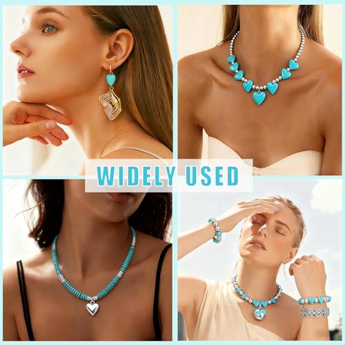Turquoise Irregular Beads for Bracelet Making - 230pcs 12mm Natural Semi-Precious Gemstone Loose Spacer Beads for Jewelry, Beading, Earrings & DIY Handmade Crafts - color: Turquoise Irregular 12mm
