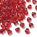 UR URLIFEHALL 100 Pcs Handmade Lampwork Glass Heart Beads Love Red Heart Shape Crystal Spacer Beads for DIY Jewelry Making Crafts - color: 100pcs-6x6.5x4.7mm-red heart beads