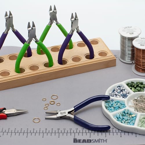 The Beadsmith Flat Nose Pliers – Economy Line – 4.5 inches (114mm) – Vinyl Grip Handle with Double Leaf Springs – Jewelry Making Tool for Creating Bracelets, Earrings and Necklaces - style: Flat Nose