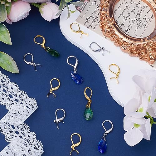 SUNNYCLUE 1 Box 40Pcs Earring Leverbacks Leverback Ear Hooks 304 Stainless Steel Leverback Earring Findings French Earring Hooks Earwires Leverbacks for Jewelry Making Accessories DIY Dangle Earrings - color: 1 Box 40pcs Earring Leverbacks With Pinch Bail