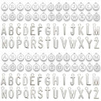 208Pcs/8 Sets Silver Letter Charms A-Z Alphabet Metal Initial Charms kit for Jewelry Making DIY Bracelets Necklaces and keychain making - color: Silver