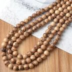 8mm Massive Beads Natural Wooden Round Loose Beads Jewelry Making with Thread 200 PCS(Aquilaria Crassna, 8mm) - color: Aquilaria Crassna, size: 8mm