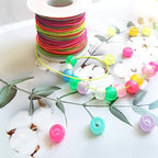 Looconi 1000pcs Pony Beads Multicolor Glow in The Dark and Rainbow Elastic String Mixed Colors 6x9mm Acrylic Beads for Jewelry Making - color: Glow+Line