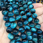 4mm 90pcs Blue Tiger Eye Gemstone Loose Beads Natural Round Stone Beads for Jewelry Making 1 Strand 15" (Blue Tiger Eye, 4mm) - color: Blue Tiger eye, size: 4mm
