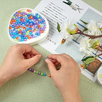 BEEFLYING 1480Pcs Transparent Acrylic Alphabet Beads Flat Round Disc A-Z White Letter Beads Clear Spacer Beads Charms for DIY Friendship Boho Bracelet Summer Holiday Jewelry Making (Dark Orchid) - color: Dark Orchid