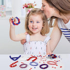 UPINS 4th of July Tri Beads, 1200Pcs Plastic Red White Blue Tri-Shaped Beads for Jewelry Making Patriotic Crafts Independent Day DIY Necklace Bracelets Hair Beads - color: Red White Blue