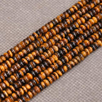 BONNY BOXX 1 Strand (150PCs) Natural 2 * 4mm Classic Tiger Eye Rondelle Beads, Natural Abacus Disk Stone Beads Loose Spacer Gemstone for DIY Bracelet Necklace Jewelry Making - color: Classic Tiger Eye, size: 2*4MM