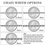 Twist Chain Necklace - Stainless Steel Rope Jewelry for Men & Women - size: 20 Inches, style: 2.5 mm Wide