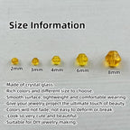 1310pcs Bicone Crystal Glass Beads 2mm 3mm 4mm 6mm 8mm Faceted Crystal Spacer Beads for Bracelets Necklace Pendants Earrings DIY Jewelry Craft Making(Gold Yellow) - color: Gold Yellow