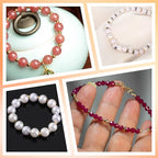 300 Pcs Crimp Beads for Jewelry Making, 4mm Multi-Color Alloy Crimp Bead Knot Covers, Semicircular Bead Crimps Tubes for DIY Bracelet Necklace Jewelry Supplies