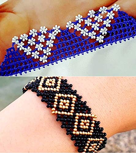 Perlin Glass Seed Beads 2mm 11/0 Round Mini Small Pony Beads 6500pcs for Making Earrings Bracelets Pendants Waist Jewelry DIY Handmade Transparent Color Kit (Topas) - color: Topas