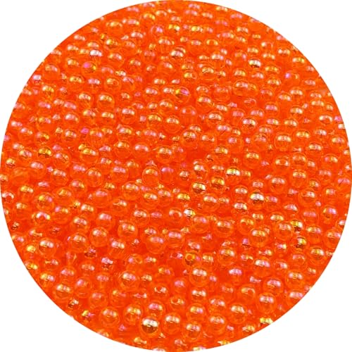 1000pcs 6mm Acrylic Round Beads AB Colors Acrylic Beads Round Spacer Beads with Hole for DIY Bracelet Necklace Jewelry Making Supplies Handmade Craft(Dark Orange AB) - color: Dark Orange AB, size: 6mm